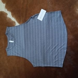 Athleta cloudlight striped muscle tank size XL blue white stripe